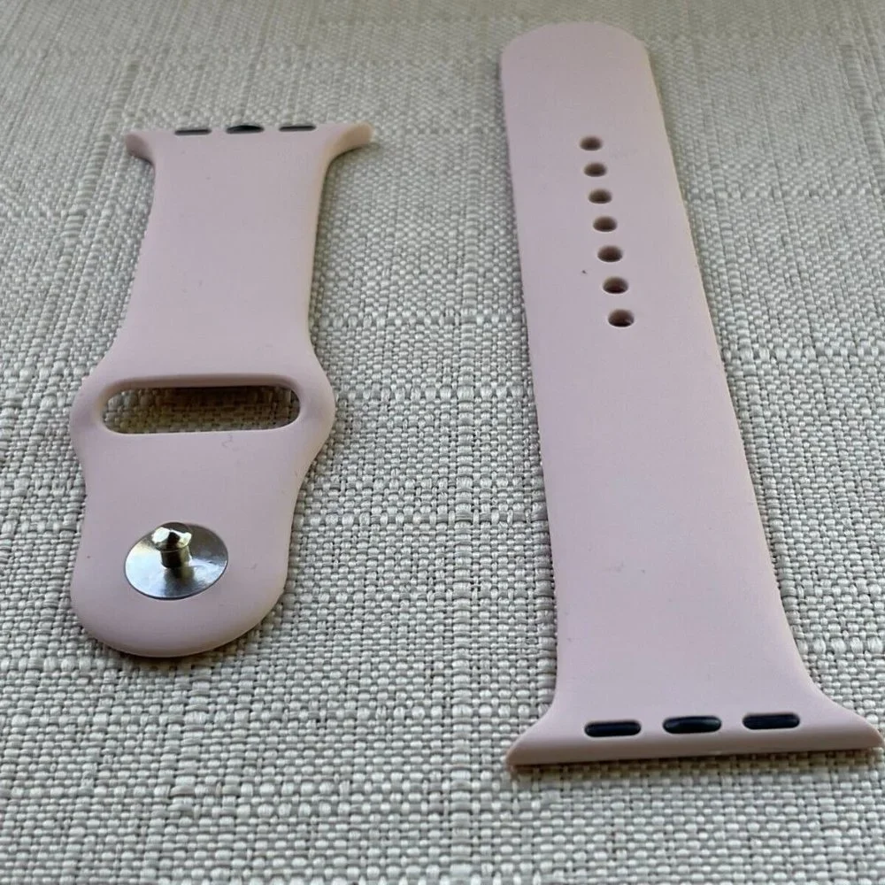 Replacment Strap for iWatch Pink Sport Rubber Band Strap Size 4244mm